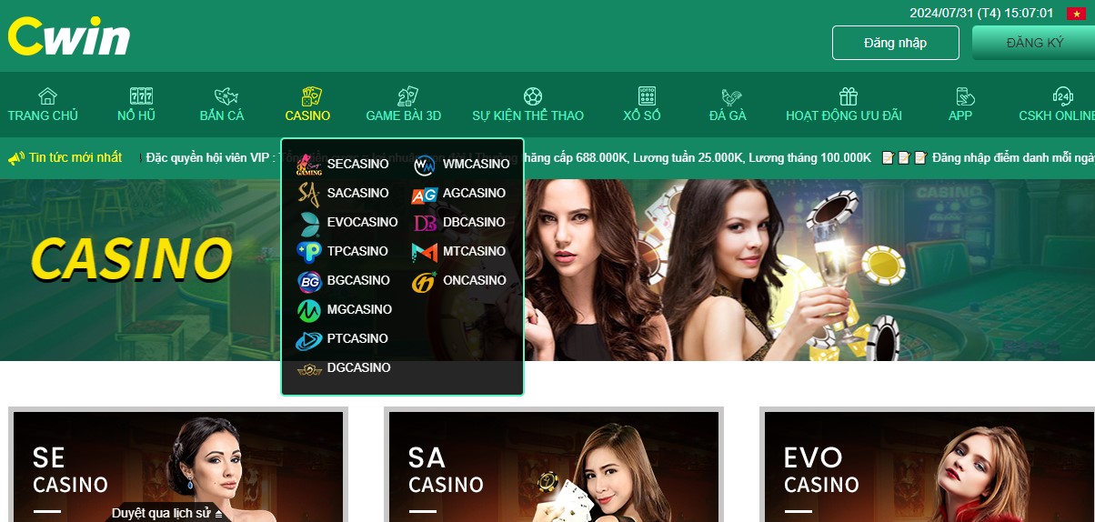 Các ưu điểm khi tham gia Casino online cwin mà tân thủ nên biết