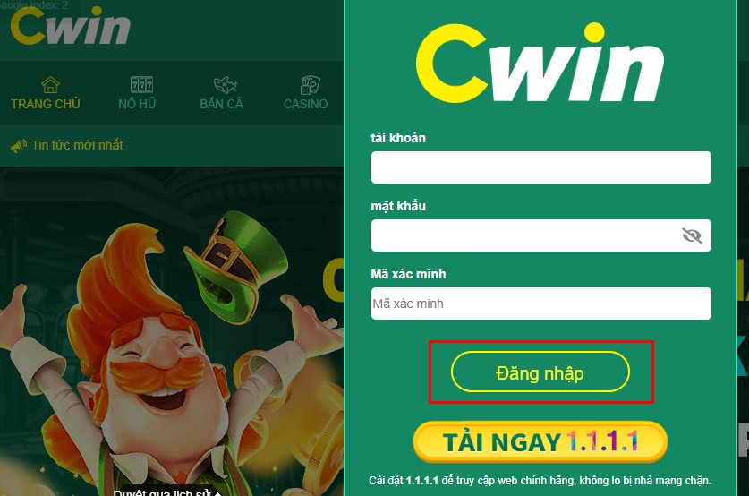 Có thể dùng tài khoản đăng nhập cwin ở đâu?